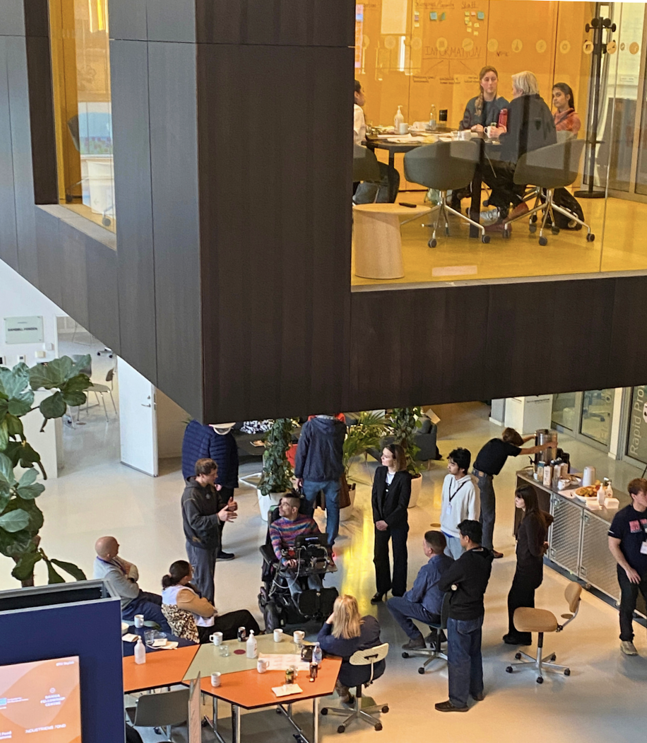 Jeppe Forchhammer, who has CP, shared his experiences and knowledge with hackathon participants. PHOTO: Rune Pedersen