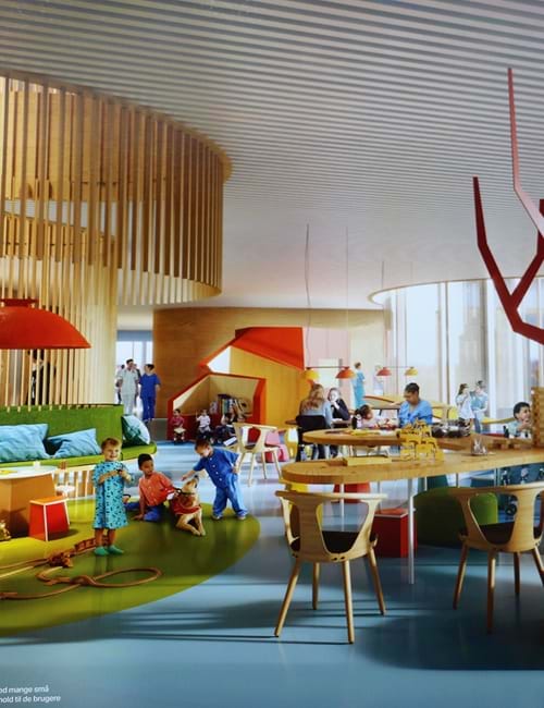 BørneRiget set indefra som arkitekttegning