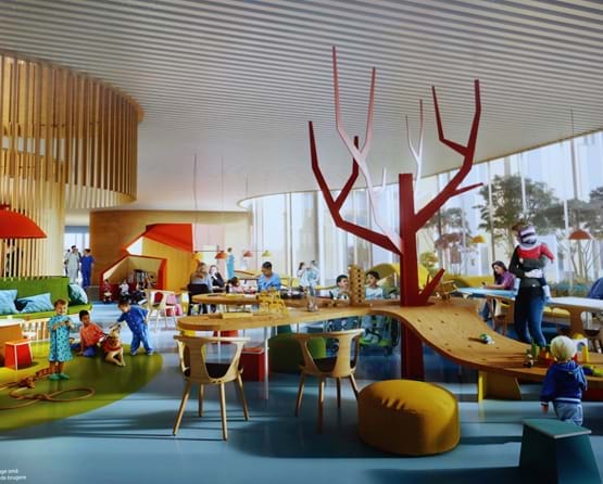 BørneRiget set indefra som arkitekttegning